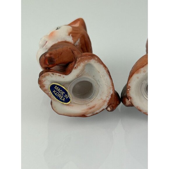 Vintage Anthropomorphic Brown Cats Set of 2 Salt & Pepper Shakers Korea Cute - Picture 15 of 16